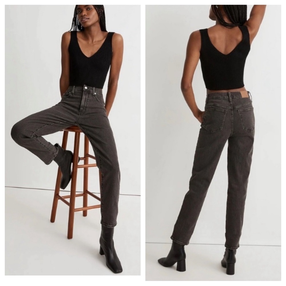 New! Madewell The Perfect Vintage Jeans faded black denim 19578